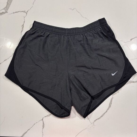 Nike Dri Fit | Girls Youth Running Shorts Lined Black Drawstring Track - Picture 1 of 13